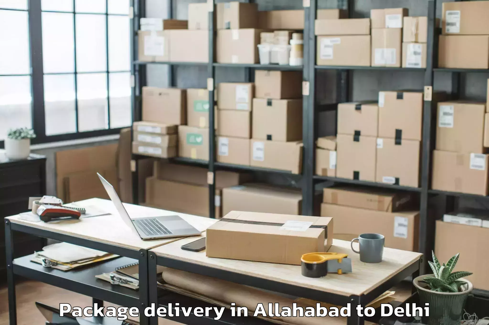 Allahabad to Naraina Industrial Estate Package Delivery Booking